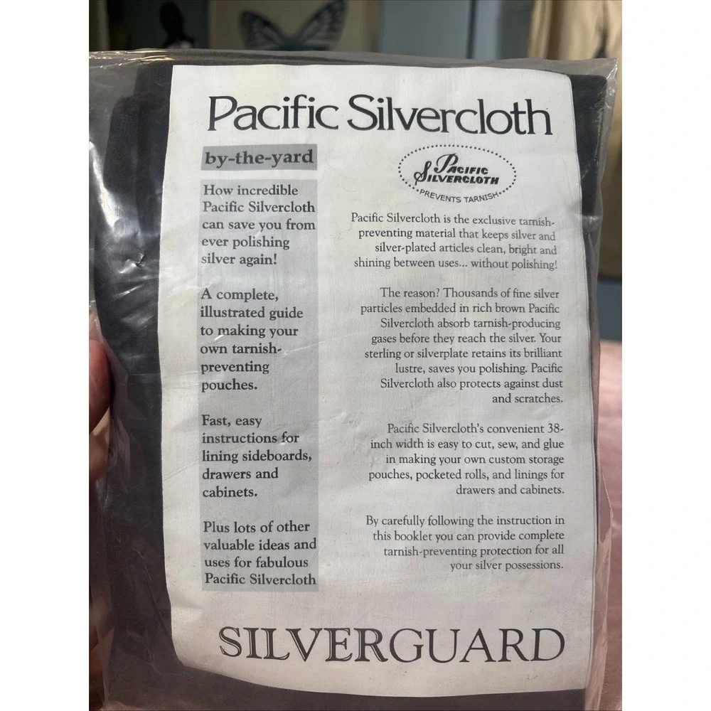 Pacific Silver Cloth One Yard Tarnish Preventing  Cloth New Orig Package.